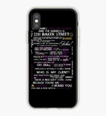 Sherlock Holmes Quotes Print iPhone Case