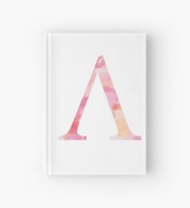Pink Lambda Watercolor Letter Hardcover Journal