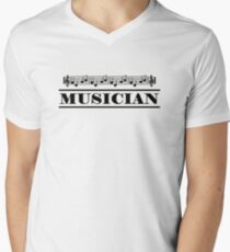 Musician (Black) Men's V-Neck T-Shirt
