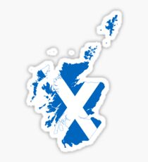 Flag Map of Scotland Sticker