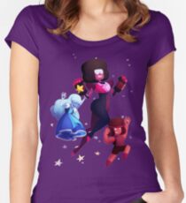 Garnet - Steven Universe Fanart, Sapphire, Ruby, Fusion Women's Fitted Scoop T-Shirt