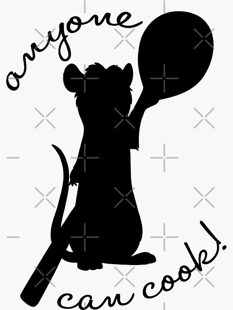 "anyone can cook!" Sticker by gretchybear Redbubble