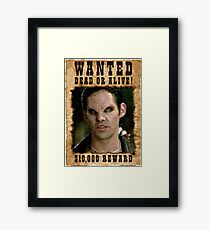 Buffy Xander Wanted Vampire Framed Print