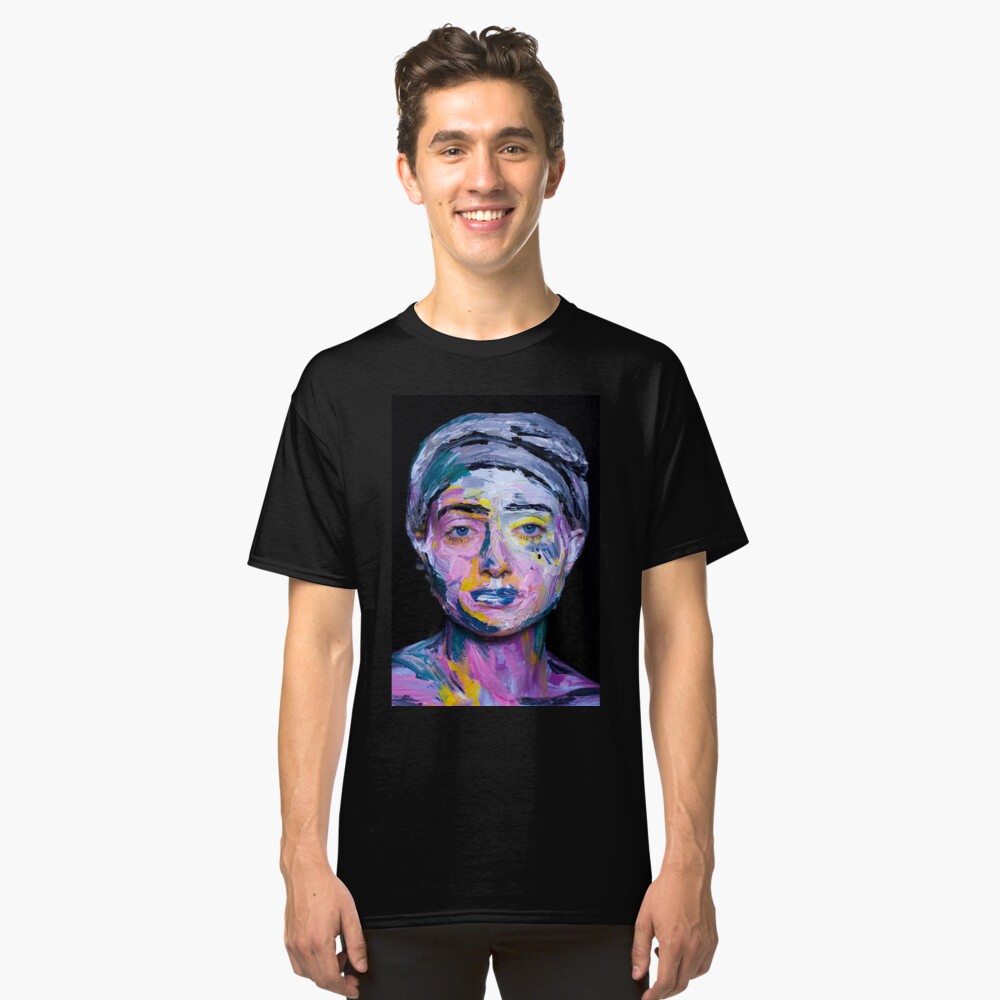 Colourful expressive portrait painting Classic T-Shirt