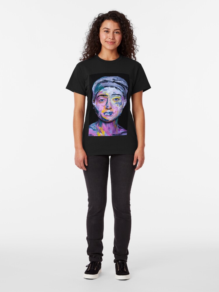 Alternate view of Colourful expressive portrait painting Classic T-Shirt