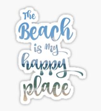Beach Happy Place Typography Sticker