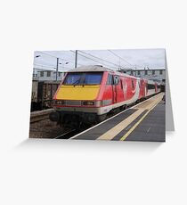 Virgin Trains East Coast 91108 at Peterborough Greeting Card