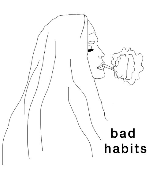 "Bad Habits (Nun Smoking)" Poster by bexsimone Redbubble
