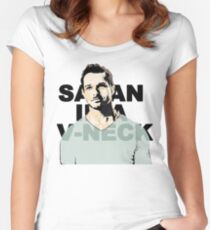 Satan in a V-Neck Women's Fitted Scoop T-Shirt
