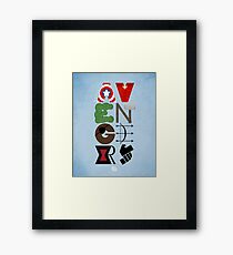 Avengers Typography Framed Print