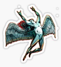 Ikarus wirft die Hörner - dunkle Schatten Sticker