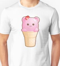Kawaii Strawberry Ice Cream Bear Unisex T-Shirt