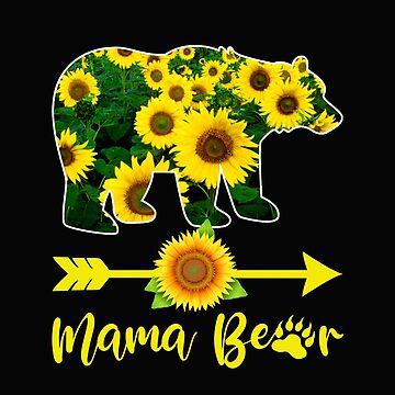 Personalized Mom Blanket - Mama Bear Sunflower - Gift For Mother