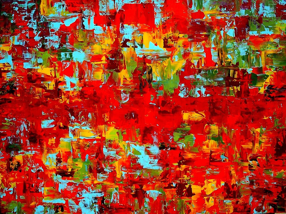 "Abstract Knife Painting Impasto Style GRANADA ROADTRIP" by