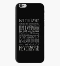 Edgar Allan Poe RAVEN typography iPhone Case