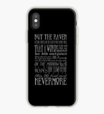 Edgar Allan Poe RAVEN typography iPhone Case