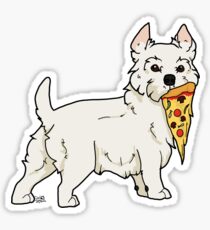 Westie Pizza Sticker