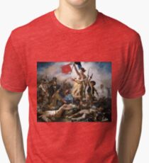 Liberty Leading the People by Eugène Delacroix (1830) Tri-blend T-Shirt