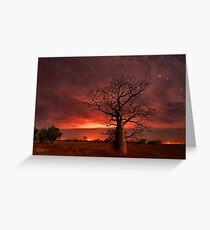 Boabs and Bushfires Greeting Card