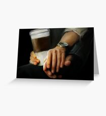 coffee and comfort Greeting Card