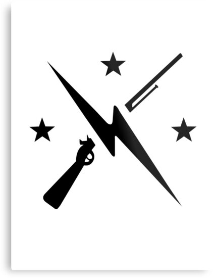 Minutemen Logo Black Fallout 4 Metal Print By HeySteve Redbubble   Mp,550x550,gloss,ffffff,t.3u5 