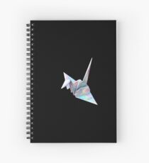 Cuaderno de espiral Diseño holográfico de grúa de papel brillante