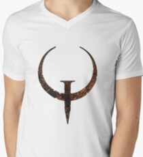 Quake Men's V-Neck T-Shirt