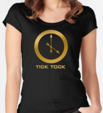 Catching Fire Tick Tock Shirt Women's Fitted Scoop T-Shirt