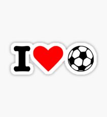 I love soccer ball Sticker