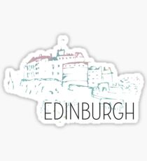 Pastel Edinburgh Castle Sticker