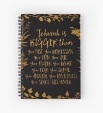 Cuaderno de espiral Jehová es más grande que ...