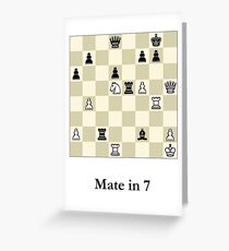 Chess Puzzle - Mate in 7 Greeting Card