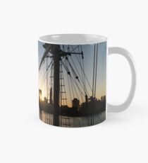 Taza Tall Ship and Brooklyn Bridge - Iconic New York City Sunrise