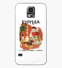 Florida Delta Air Lines Vintage Travel Poster Case/Skin for Samsung Galaxy