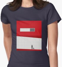 Funky Little Red Building Women's Fitted T-Shirt