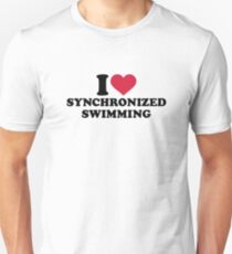 Ich liebe Synchronschwimmen Unisex T-Shirt