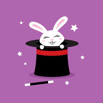 Artwork thumbnail, Rabbit in magicians hat by MheaDesign