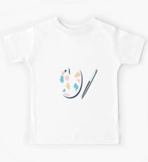 Art palette and paint brush Kids Tee