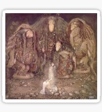 TROLL, Fairy Tales, Swedish, Sweden, John Bauer, Trolls, and a Princess, Sticker