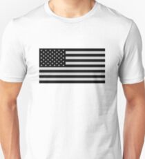 Camiseta unisex Bandera oscura de Estados Unidos