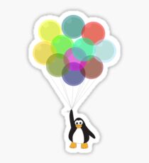 Penguin & Balloons Sticker