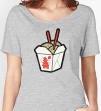Take-Out Noodles Box Pattern Women's Relaxed Fit T-Shirt