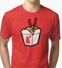 Take-Out Noodles Box Pattern Tri-blend T-Shirt