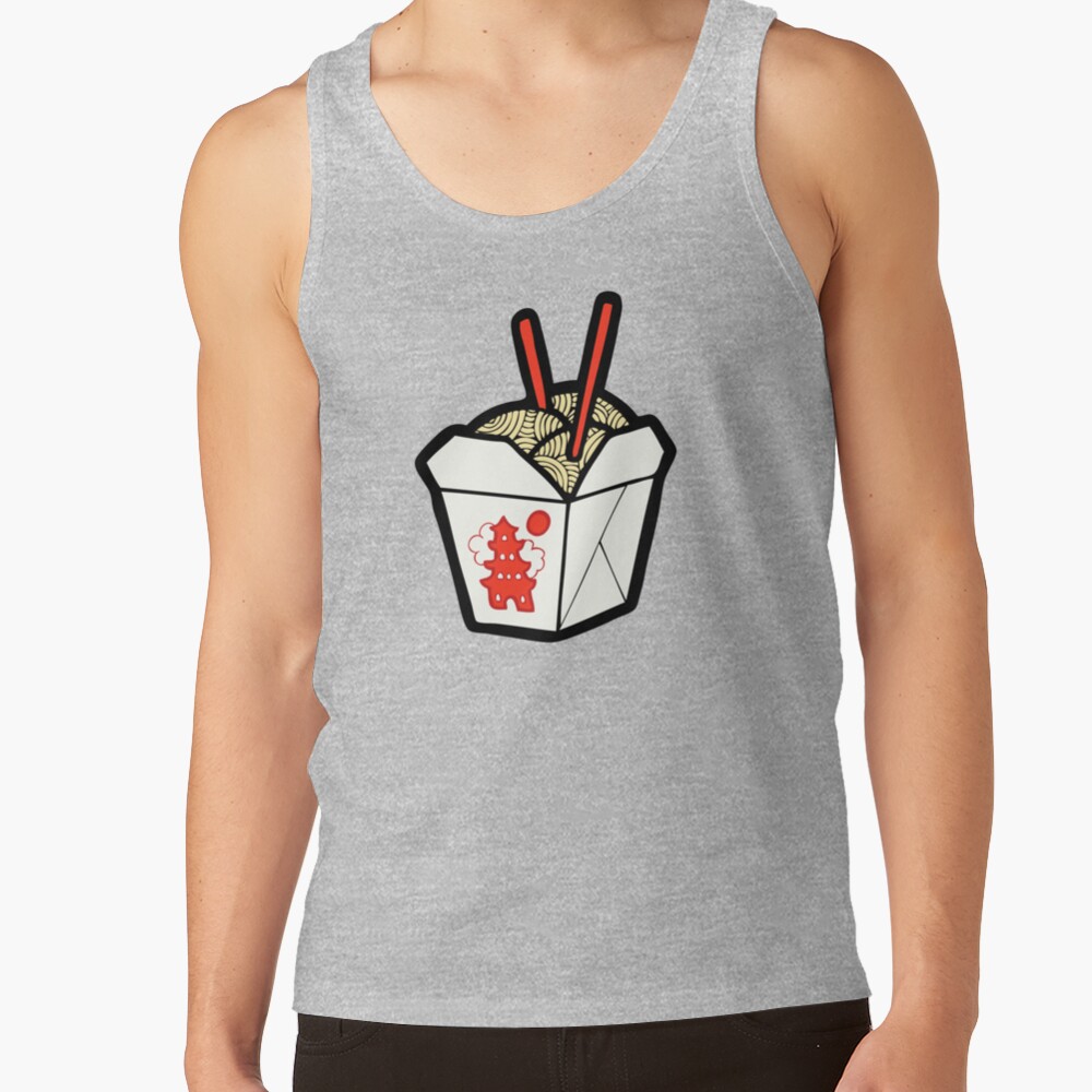 Take-Out Noodles Box Pattern Tank Top