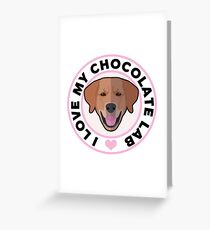 Love My Chocolate Lab Greeting Card