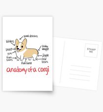Anatomie eines Corgis Postkarten