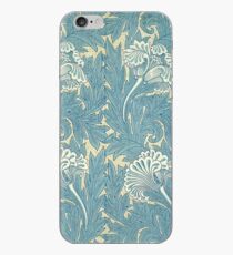 William Morris Tulip Dekostoff in Blau iPhone-Hülle & Cover
