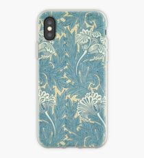 William Morris Tulip Dekostoff in Blau iPhone-Hülle & Cover