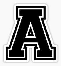 varsity font stickers redbubble varsity letter a