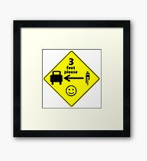 Safety First for Cyclists (US) Framed Print